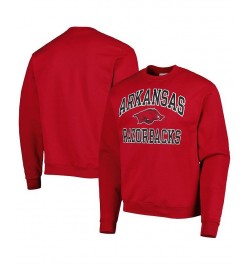 Men's Cardinal Arkansas Razorbacks High Motor Pullover Sweatshirt $29.90 Sweatshirt
