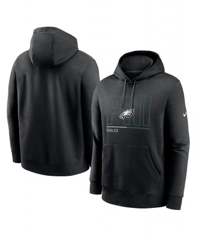 Men's Black Philadelphia Eagles City Code Club Fleece Pullover Hoodie $34.00 Sweatshirt