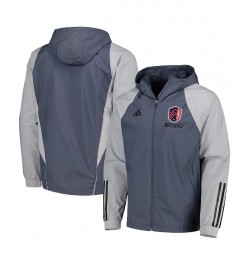 Men's Charcoal St. Louis City SC All-Weather Raglan Hoodie Full-Zip Jacket $40.80 Jackets