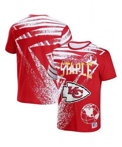 Men's NFL X Staple Red Kansas City Chiefs Team Slogan All Over Print Short Sleeve T-shirt $17.20 T-Shirts