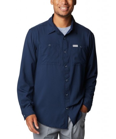 Men's Utilizer Moisture-Wicking UPF 40 Shirt Blue $34.50 Shirts