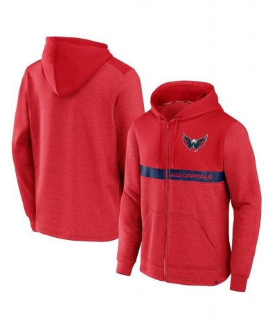 Men's Branded Red Washington Capitals Iconic Ultimate Champion Full-Zip Hoodie $31.05 Sweatshirt