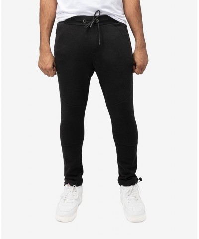 Men's Fleece Adjustable Ankle Drawstring Joggers Pants Black $19.60 Pants